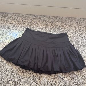 Black Pleated Circle Skirt for Women